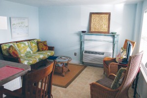 The living area of one-half of Skip's Suite. Photo by Bethany Turner