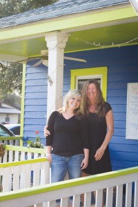 Ashley Reams (left) and Sheila Barbee, owner (right), welcome guests daily to Dry Street Pub and Pizza, a Southport restaurant within an old historic home. Photo by Drew Pearson