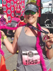 Amy Kibler, mother of three, completed her first half-marathon in April 2014. Photo by Joe Kibler