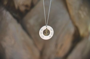 Handmade aluminum necklace by Lat and Lo, $52.95, from Boo & Roo's.