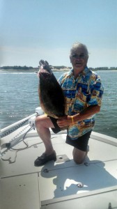 Dennis Frazier caught a 25-inch, 6-pound, 8-ounce flounder aboard Conjured Up Fishing Charters. Courtesy photo