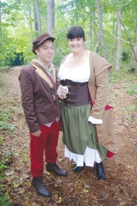 Michael Lauracella as the baker and Katie Deese as the baker's wife in Brunswick Little Theatre's production of 'Into the Woods.' Photo by Jeffrey Stites