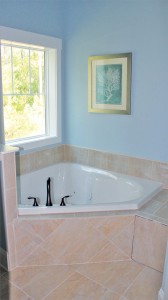 Master bathroom tub (separate standing shower). Photo by Bethany Turner