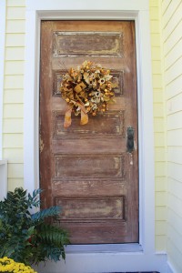 The front door, originating from the 1800s, was stripped by homeowner Frank Marchetti. Photo by Bethany Turner