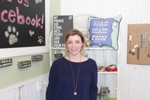 Johnna Jalot, owner of Four Legs Good Pet Boutique in Southport, has had a lifelong love for animals. Her shop offers fun and functional wares for dogs, cats and their owners. Photo by Kris Beasley